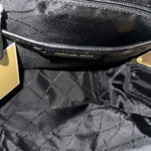 Michael Kors Black Leather Backpack Bag studs - Picture 8 of 10